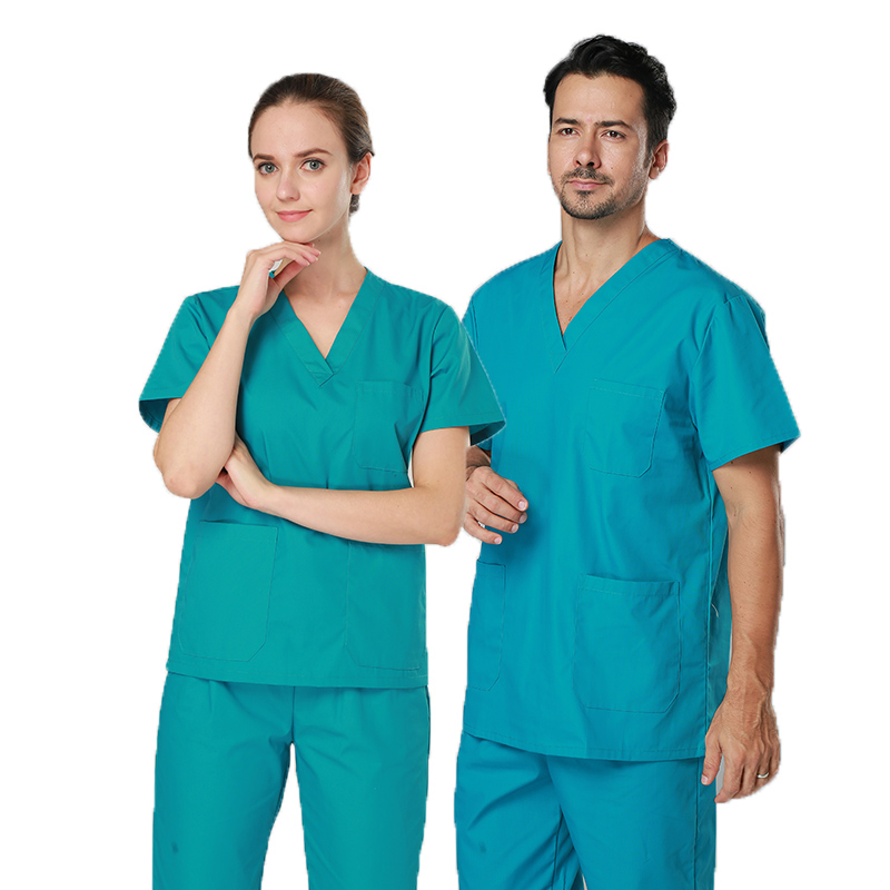 Νοσοκόμα γιατρός ομοιόμορφες κορυφές παντελόνι scrub σύνολα προσαρμοσμένο λογότυπο